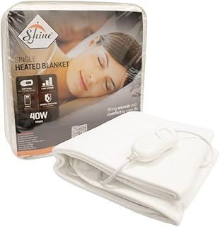 Supreme comfort electric heated blanket underblanket, Machine washable, heat control & overheat protection (SINGLE)