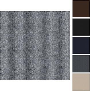 CUCOS Carpet Tiles Peel and Stick, 30x30CM Squares Floor Tile, Soft Padded Carpet Tiles, Self Adhesive Black 10 Pack