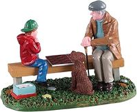 Lemax Christmas Village Playing With Gramps - 12022