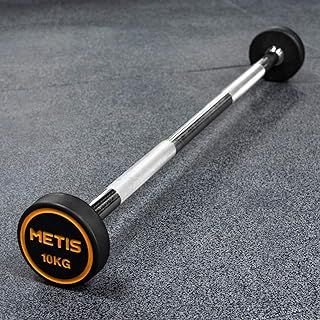 METIS Rubber Barbell Weights [10kg - 45kg] - Professional Grade Barbells for Full Body Workouts | Ideal for Gyms & Home Workouts
