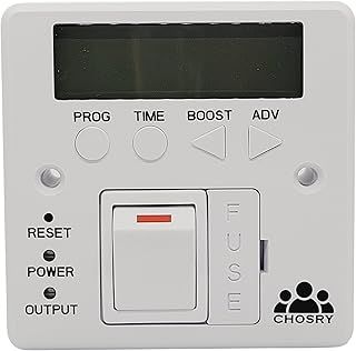 Programmable Fused Spur Timer Switch for electric towel rails, heating, and lighting (7 day, 24 hours) (if showing as unavailable, please visit our store at chosry dot com)