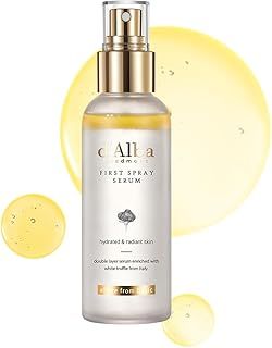 d'alba Italian White Truffle First Spray Serum, Vegan Skincare, Hydrating Facial Mist for Dry and Sensitive Skin, Glow Mist, Surfactant Free, Multifunctional Spray