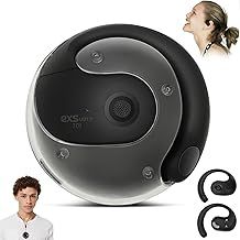 AI Language Translator Earbuds, 144 Online Languages Translation in Real Time Bluetooth 5.4 Wireless Clip On Earbuds Instant Translate Earbuds Ideal for Travel Business Learning (BLACK)