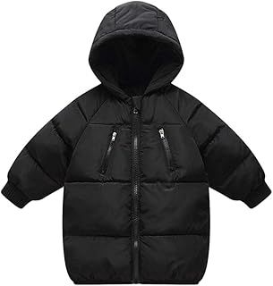 LANBAOSI Kids Winter Long Coats with Hooded Light Puffer Coat Warm Padded Jacket for Baby Boys Girls Toddler