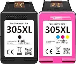 305XL Ink Cartridges Black and Colour Replacement for HP 305 Ink Cartridge, Printer Ink 305 for hp envy 6032e ink cartridges, for Envy 6000 6020e 6032 6022 6055 DeskJet 2700 2720 2720e 2722 (2 Pack)