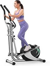 Dripex Magnetic Elliptical Cross Trianer, Hyper-Quiet Fitness Cardio Elliptical Training Machines, w/ 6KG Flywheel, 8 Resistance Levels, Pulse Monitor, LCD Monitor, Device Mount
