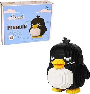 Larcele Micro Building Blocks Animal Set, DIY Mini 3D Building Toy Bricks,1499 Pieces KLJM-07 (Penguin)