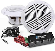 Bluetooth Ceiling Speaker Kit Bathroom Wireless Bluetooth Amplifier Water Resistant Ceiling Speakers (2 Way)