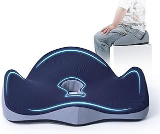 Office Chair Cushion, Memory Foam Car Seat Cushion, Ergonomic Coccyx Cushion for Tailbone Pain, Sciatica Pain Relief、Hemorrhoid,Sciatica, Ergonomic Seat Cushion Pad for Desk Chair, Wheelchair, Car Sea