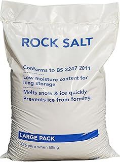 Rock Grit Salt, 25 kg Packet for Winter Gritting, De-Icing, and Snow Clearing