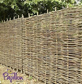 Papillon Premium Hazel Hurdle Woven Wattle Garden Fence Panel Fencing Panels 1.8m x 1.8m (6ft x 6ft)