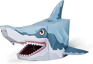 Fiesta Crafts 3D Dinosaur Mask Kit - Colourful & Easy to Assemble Dino Head Costume - Complete Arts and Crafts Set to Improve Motor Skills, Creativity, & Imagination - Fits Kids & Adult Heads