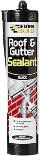Everbuild Everflex Roof and Gutter Sealant – Butyl-Based Sealant and Adhesive for Roofing – Excellent Weathering Properties – Black – 295 ml