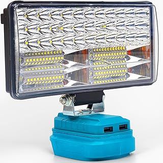 LED Work Light for Makita 18V Li-ion Battery, ZDOZITZ 84W 11800LM for Makita 18V Battery Work Light with Dual USB Charging Port（Tool Only）