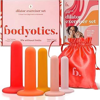 Silicone Pelvic Floor Muscle Trainer Set of 5 - Dilators for Women - Release Limits with Bodyotics