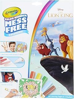 Crayola Color Wonder Lion King Coloring Book Pages & Markers, Mess Free, Fine Tip, 0.5mm, Gift for Kids
