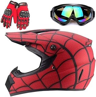 Youth Motorcycle Helmets, Children's Bicycle Helmet, Boys and Girls, Scooter Ski ATV Helmet, DOT / ECE Certification, Suitable for All Seasons