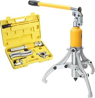 Faankiton 5 Tonnes Hydraulic Gear Puller, Wheel Bearing Pulling Separator, 3 in 1 Pump Oil Tube Drawing Machine, Hydraulic Puller Kit, 2 or 3 Jaws Pulling Separator, Hydraulic Puller Separator Tool
