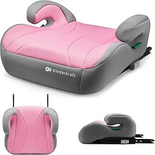 Kinderkraft I-Boost Car Seat, I-Size, 135-150cm, Baby Seat, Booster seat for 9 to 12 Years, Easy to Assemble, Ergonomic Posture, Additional Foam, Pink