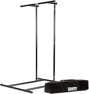 Gravity Fitness Pull-Up Bar - Portable Pull-Up Rack Home Gym Equipment, Calisthenics, & Bodyweight Training - Adjustable Pull-Up Rack & Dip Station