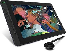 HUION New Kamvas 13 Graphics Tablet with Screen 13.3 Inch Come with Pen Tech 3.0 Battery-Free Pen First Pen Display that Supports Android Devices - Ideal for Remote Learning & Work(Violet Purple)