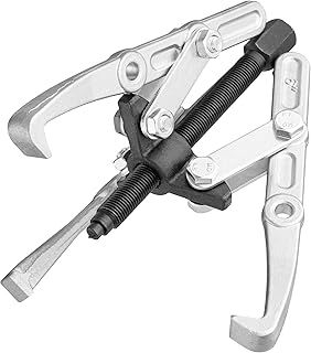 3 Jaw Gear Puller - 6" / 15cm - Wheel Bearing Removal Kit for Tight Pulley, Flywheel & Brake Disc - Heavy-Duty Separator w/Reversible Jaws for Automotive Maintenance & Vehicle Repairs