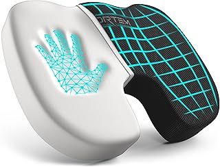 FORTEM Office Chair Cushion, Memory Foam Seat Cushion, Non Slip Sitting Pillow for Gaming, Car Seat Pillow, Computer Chair Pad, Washable Cover