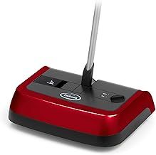 Ewbank 830UKR Evo3 Manual Carpet Sweeper, Lightweight Multi Surface Cleaner with High Level Pickup both Forwards and Backwards, Durable Long-Life Synthetic Brushes, Red