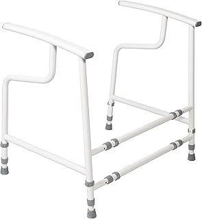 NRS Healthcare Nuvo, Contemporary, Open Backed, Width and Height Adjustable, Toilet Safety Frame