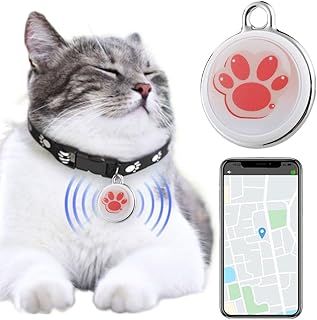 GPS Tracker for Cats Dogs, Pet Tracker for Cats, Real-Time Location Tracking, Waterproof Cat Tracker GPS Collar for Small Cat Dogs