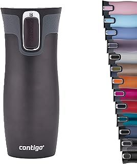 Contigo West Loop Autoseal Travel Mug, Stainless Steel Thermal Mug, Vacuum Flask, Leakproof Tumbler, Coffee Mug with BPA Easy-Clean Lid