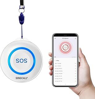 SINGCALL Tuya Wifi Smart SOS Emergency Button for Elderly, Personal Alarms for Elderly Patient Seniors Disabled Kids Connected to Phone, the Panic Button with a New Blue Design