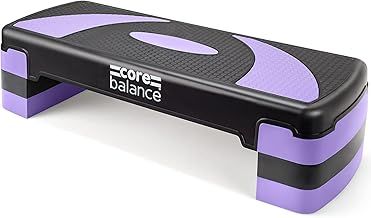 Exercise Step Aerobic Stepper Board Non Slip Platform and Feet 3 Level Height Adjustable (10cm to 20cm)
