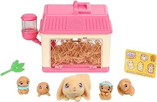 Little Live Pets - Mama Surprise Minis, Feed and nurture a Lil' Bunny Inside their Hutch so she can be a Mama, She has 2, 3, or 4 Babies with Surprise Accessories to Dress Up the Babies,