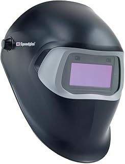 3M Speedglas Welding Helmet 100, Auto-Darkening Welding Mask with Five Adjustable Dark Shades (8-12), Adjustable Head Suspension for Comfortable Wear, Black