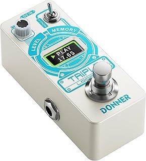 Donner Triple Looper Pedal, Loop Effect Pedal with Screen, 3 Loops 30 mins Looping Time, Loop Station Unlimited Overdubs Undo/Redo True Bypass