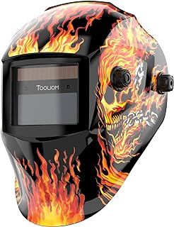 TOOLIOM True Colour Welding Mask Auto Darkening Welding Helmet with Shade Range 9-13 Solar Powered Weld Hood for TIG MIG ARC