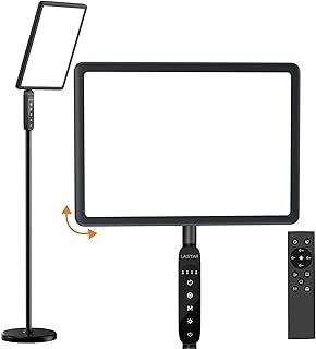 Lastar Sun Lamp, 12000LUX Floor Lamp UV-Free &Full Spectrum Standing Lamp,Remote Control/4 Color Temperature/5 Brightness/4 Timer/3 Height Floor Sunlight Lamp