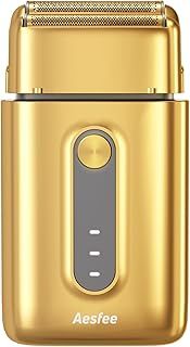 Professional Foil Shaver for Men,Dual Foils Shavers for Barbers Stylists with Hypoallergenic Gold Titanium Foil Cutters Bump-Free,Ultra-Close Shaving,Electric Razor for Bald Head,Type-C Rechargeable
