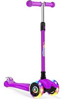 BELEEV Deluxe 3-Wheel Scooter for Kids Age 3-12, Adjustable Height, Lean to Steer, Light Up Wheels, Extra-Wide Deck