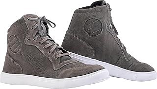 HiTop Moto Mens CE Motorcycle Sneaker Style Motorbike Boots (Grey, uk_footwear_size_system, adult, men, numeric, medium, numeric_9)