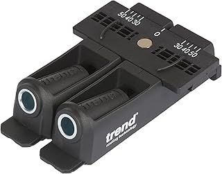 Trend 3 in 1 Pocket Hole Jig Kit with Pocket Hole Jig, HSS Drill Bit & Depth Setting Collar, Square Drive Bit, 50 Screws & Kit Storage Case, PH/JIG/BK