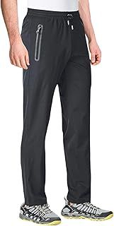 TACVASEN Men's Hiking Trousers Quick Dry Running Walking Trousers Lightweight Sport Work Trousers with Zip Pockets