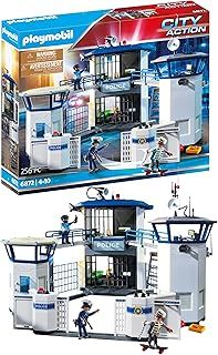 Playmobil 6872 City Action Police Headquarters with Prison, police gifting toy, fun imaginative role-play, playsets suitable for children ages 4+
