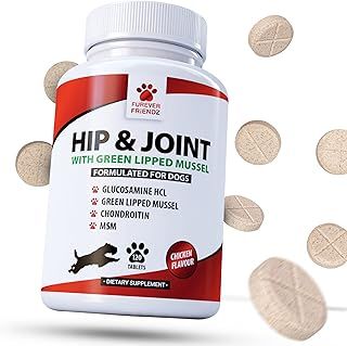 Joint Supplements for Dogs – Dog Supplements with Green Lipped Mussel for Dogs – Dog Joint Supplements for Senior Dogs with MSM, Vitamin C & Chondroitin – Vitamins for Dogs by Furever Friendz