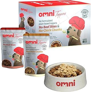 Wet Dog Food Toppers - Dragon’s Den Winners, Vet-Formulated Pouches to Use as Dog Treats or a Food Topper on Dry Food, Tasty Chunks in Gravy, 4 Months Plus - x4 No Beef Bites x4 No Chick Chunks