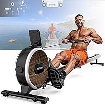 LABGREY Rowing Machine for Home Gym, Magnetic Bluetooth Rower, APP Compatible, Dual Slide Rails, LCD Display, 350LB Capacity, Ideal for Home Cardio Fitness Training