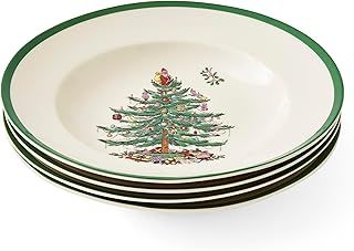 Portmeirion Home & Gifts Spode Soup Plate, Ceramic, Multi-Colour, Set of 4, 23 x 23 x 4 cm