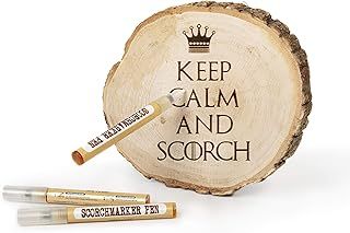 SCORCH MARKER PEN, Non-Toxic Marker for Burning Wood, Chemical Wood Burner Set, Do-it-Yourself Kit for Arts and Crafts, Great Gift Idea, Includes 3 Different Nib Sizes (3 Pack)