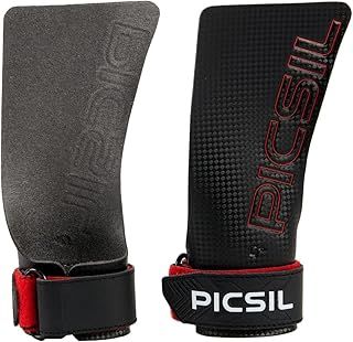 PICSIL RX Grips, Synthetic Workout Grips, Durable and Ultra-Resistant Carbon Fiber Hand Grips for Weightlifting & Gymnastics, Blocks Tears & Blisters, Made for Men & Women
